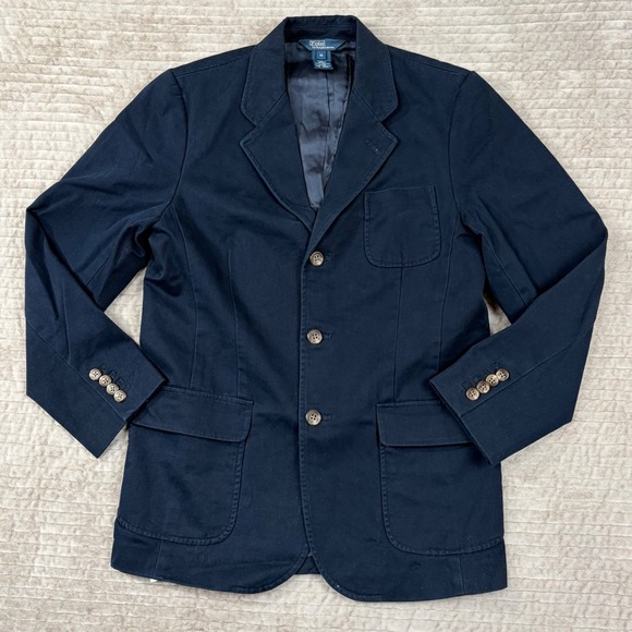 Polo Ralph Lauren Other - Polo Ralph Lauren Navy Blue Cotton 3-Button Blazer Sport Coat Medium 323057705
